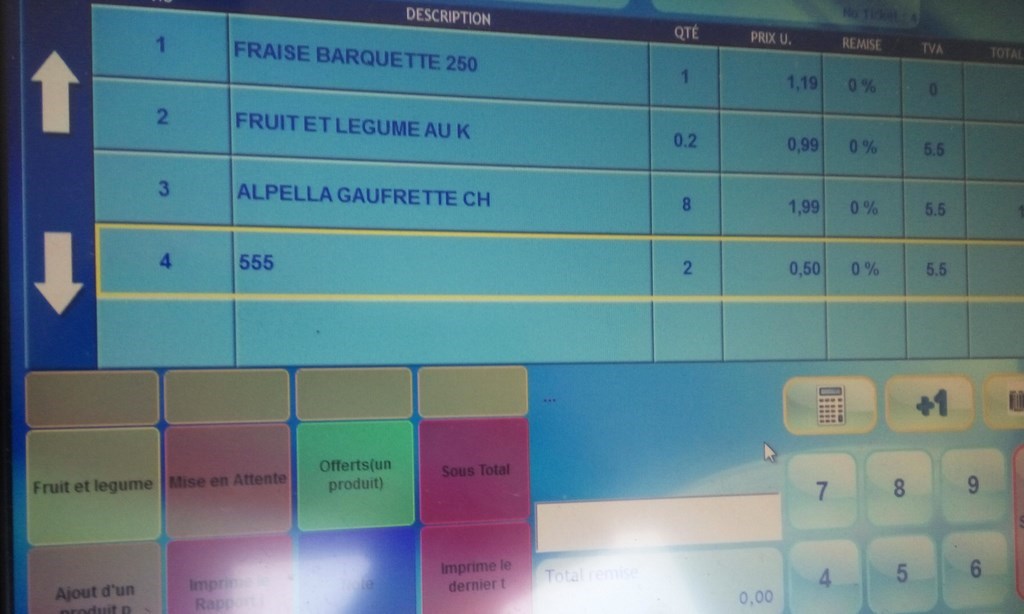 ecran caisse